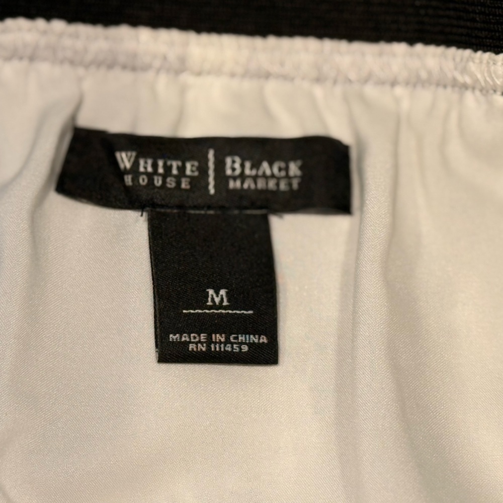 White House Black Market Black and White A-Line Skirt - Picture 2 of 3